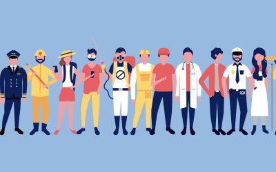 professional people work occupations jobs vector illustration